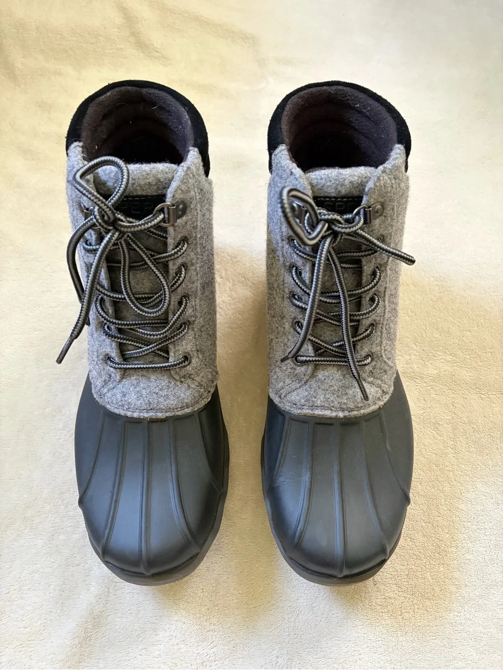 Sperry Men’s Wool Avenue Duck Insulated Rain Grey Lace Up Boots